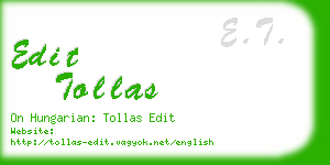 edit tollas business card